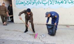 شرطة صلاح الدين تواصل حملة تنظيف المدارس بعد الانتخابات.